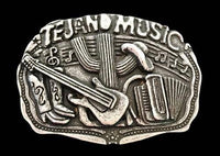 Tejano Music Belt Buckle Texas Latin Musicians Guitars Belts & Buckles - Buckles.Biz