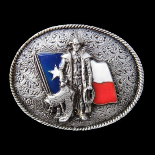 Texas Flag Cowboy Rodeo Western Belt Buckle Buckles | Cool Belt Buckles ...