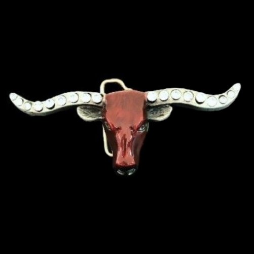 Texas Longhorns Belt Buckle Cow Steers Longhorns Western Buckles - Buckles.Biz