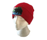 Toque Bear Ski Beanie Hat Canada Canadian Flag Maple Leaf Winter Hats - Buckles.Biz