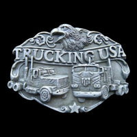 Trucking USA Truck Driver Trucker Belt Buckle Trucks Belts & Buckles - Buckles.Biz