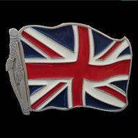 Union Jack Flag United Kingdom England's British Flags Belt Buckle Buckles - Buckles.Biz