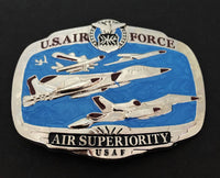 U.S. Air Force USAF Air Superiority Military Fighter Plane Profession Belt Buckles - Buckles.Biz