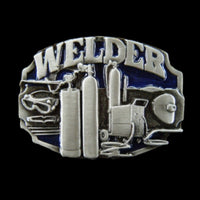 Welder Spot Gas Welding Tool Pewter Profession Belt Buckle - Buckles.Biz