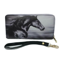 Western Horse Clutch Wallet Wrist Strap Zippered Designs Equestrian Purse - Buckles.Biz