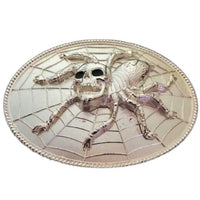 Western Style Skull Spider Spiderweb Belt Buckle Belts Buckles - Buckles.Biz