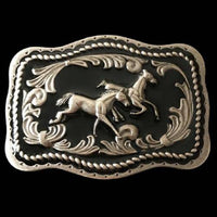 Western Wild Horse Pony Cowboy Rodeo Belt Buckle - Buckles.Biz