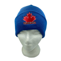 Winter Toque Beanie Hat Canada Canadian Maple Leaf Flag Toques Tuque Hats - Buckles.Biz