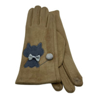 Women Winter Warm Fashion Gloves With Cat Dog - Buckles.Biz