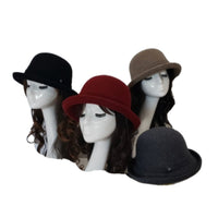 Women's 1920s Look Winter 100% Wool Cap Cloche Bucket Beanie Bucket Hat - Buckles.Biz