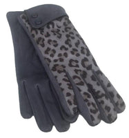 Women's Animal Print Cheetah Leopard Gloves Winter Fall - Buckles.Biz