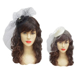 Women's Fascinator Feather Hat Cocktail Tea Party Headband Lady Wedding Hair Clip - Buckles.Biz