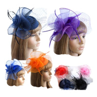 Women's Fascinator Feather Hat Cocktail Tea Party Headband Lady Wedding Hair Clip