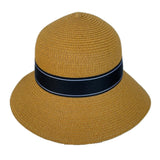 Women's Natural Packable Wide Brim Casual Straw Summer Sun Hat - Buckles.Biz