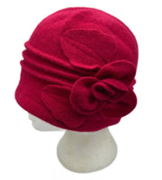 Women's Vintage Gatsby Style Wool Bucket Cloche Beanies Beret Winter Hat - Buckles.Biz