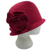 Women's Vintage Gatsby Style Wool Bucket Cloche Beanies Beret Winter Hats - Buckles.Biz