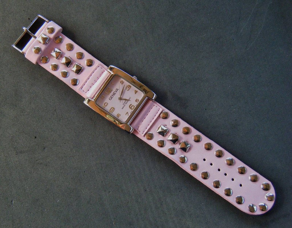 Wristwatch Pink Watch Band Cuff Bracelet Women's Fashion Watches - Buckles.Biz